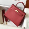 Hermes Kelly 25cm Bag in Epsom Leather Red