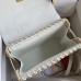 Hermes Picnic Kelly 28cm Bag in Wicker with White Barenia Leather