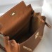 Replica Hermes Kelly Ado Backpack - Gold Clemence Leather