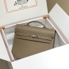 Hermes Kelly Depeche 34 Briefcase In Etoupe Calfskin