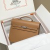 Hermes Kelly Depeche 34 Briefcase In Gold Calfskin