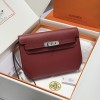 Hermes Kelly Depeches 25 Pouch in Rubis Epsom
