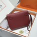 Hermes Kelly Depeches 25 Pouch in Rubis Epsom