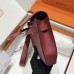 Hermes Kelly Depeches 25 Pouch in Rubis Epsom