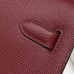 Hermes Kelly Depeches 25 Pouch in Rubis Epsom