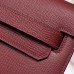 Hermes Kelly Depeches 25 Pouch in Rubis Epsom