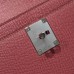 Hermes Kelly Depeches 25 Pouch in Rubis Epsom