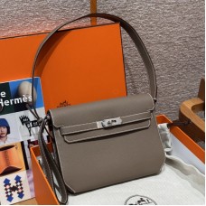 Replica Hermes Kelly Depeches 25 Pouch - Etoupe Calfskin