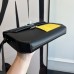 Hermes Kelly Depeches 25 Pouch in Black / Naples Yellow Evercolor Leather Hermes Kelly Depeches 25 Pouch in Black / Naples Yellow Evercolor Leather