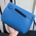 Hermes Kelly Depeches 25 Pouch in Blue Hydra / Black Evercolor Leather Hermes Kelly Depeches 25 Pouch in Blue Hydra / Black Evercolor Leather