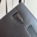 Hermes Kelly Depeches 25 Pouch in Ebene / Black Evercolor Leather Hermes Kelly Depeches 25 Pouch in Ebene / Black Evercolor Leather