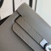 Hermes Kelly Depeches 25 Pouch in Etoupe / Black Evercolor Leather Hermes Kelly Depeches 25 Pouch in Etoupe / Black Evercolor Leather