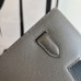 Hermes Kelly Depeches 25 Pouch in Etoupe / Black Evercolor Leather Hermes Kelly Depeches 25 Pouch in Etoupe / Black Evercolor Leather