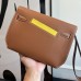 Hermes Kelly Depeches 25 Pouch in Gold / Naples Yellow Evercolor Leather Hermes Kelly Depeches 25 Pouch in Gold / Naples Yellow Evercolor Leather