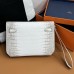Hermes Kelly Depeches 25 Pouch in Himalayan Crocodile Niloticus Skin