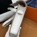 Hermes Kelly Depeches 25 Pouch in Himalayan Crocodile Niloticus Skin