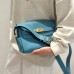Hermes Kelly Messenger PM Bag in Blue Jean Evercolor Leather