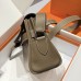 Hermes Kelly Messenger PM Bag in Etoupe Evercolor Leather