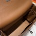 Hermes Kelly Messenger PM Bag in Gold Evercolor Leather