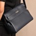 Hermes Kelly Messenger GM Bag in Bleu Nuit Togo Leather
