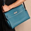 Hermes Kelly Messenger GM Bag in Blue Colvert Togo Leather