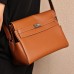 Hermes Kelly Messenger GM Bag in Gold Swift Leather