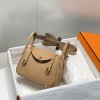 Hermes Mini Lindy Bag 19cm in Clemence Leather Chai