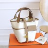 Hermes Picotin Lock 18 Pocket Bag Beige Marfa GHW