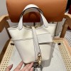 Hermes Picotin Lock 18 Pocket Bag White GHW