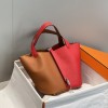Hermes Picotin Lock 22 Bag Red / Gold