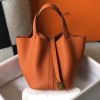 Hermes Picotin Lock 22 Bag Orange