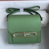 Hermes Mini Roulis 18cm Bag In Vert Criquet Evercolor Leather GHW