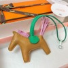 Hermes Rodeo Horse PM Bag Charm in Chai / Mauve sylvestre Leather