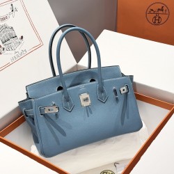 Replica Hermes Shoulder Birkin 29 Blue Jean Evercolor Leather