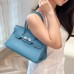 Hermes Shoulder Birkin 29cm in Blue Jean Evercolor Leather