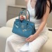 Hermes Shoulder Birkin 29cm in Blue Jean Evercolor Leather