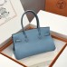 Hermes Shoulder Birkin 29cm in Blue Jean Evercolor Leather Hermes Shoulder Birkin 29cm in Blue Jean Evercolor Leather