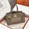 Hermes Shoulder Birkin 29cm in Etoupe Evercolor Leather