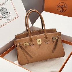 Replica Hermes Shoulder Birkin 29 Gold Evercolor Leather