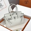 Hermes Shoulder Birkin 29cm in Gris Platine Evercolor Leather