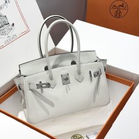 Replica Hermes Shoulder Birkin 29 Gris Platine Evercolor Leather