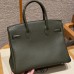 Hermes Birkin 30 in Olive Green Togo Leather PHW