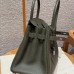 Hermes Birkin 30 in Olive Green Togo Leather PHW