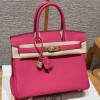 Hermes Birkin 30 in Fuchsia Togo Leather GHW