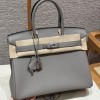 Hermes Birkin 30 in Gris Asphaite Togo Leather PHW
