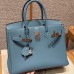 Hermes Birkin 30 in Blue Jean Togo Leather PHW