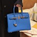 Hermes Birkin 30 in Blue Zalige Togo Leather PHW Hermes Birkin 30 in Blue Zalige Togo Leather PHW
