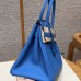 Hermes Birkin 30 in Blue Zalige Togo Leather PHW Hermes Birkin 30 in Blue Zalige Togo Leather PHW