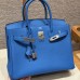 Hermes Birkin 30 in Blue Zalige Togo Leather PHW Hermes Birkin 30 in Blue Zalige Togo Leather PHW
