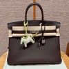 Hermes Chocolate Birkin 35CM Clemence Leather PHW